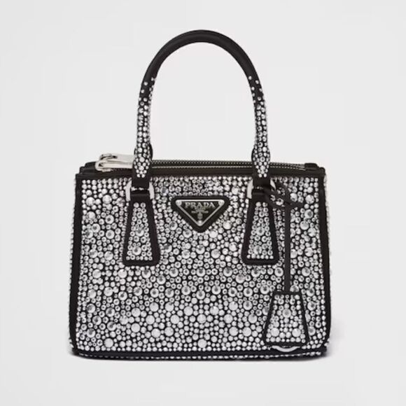 Prada Handbags - RARE PRADA Galleria satin mini-bag with crystals